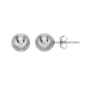 Taylor Grace 10k White Gold Ball Stud Earrings