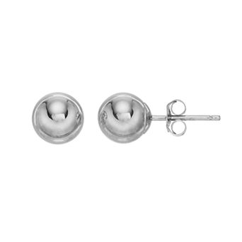 Taylor Grace 10k White Gold Ball Stud Earrings