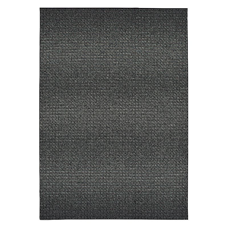 StyleHaven Leo Dappled Mist Solid Rug, Black, 8X11 Ft