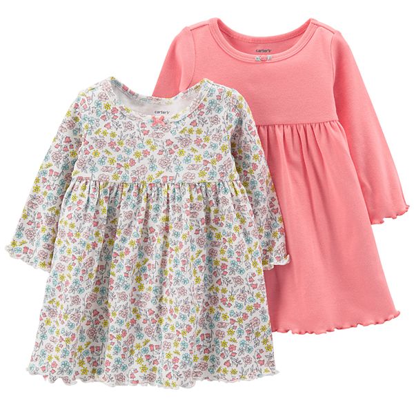 Details about   NWOT Carter's Baby Girls' 2-Pack Jersey Dress Set Bunny/Floral In Size 9 Months 