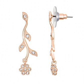 LC Lauren Conrad Simulated Crystal Nickel Free Vine Drop Earrings