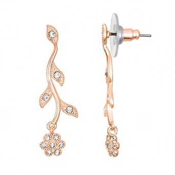 LC Lauren Conrad Simulated Crystal Nickel Free Vine Drop Earrings