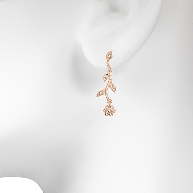 LC Lauren Conrad Simulated Crystal Nickel Free Vine Drop Earrings