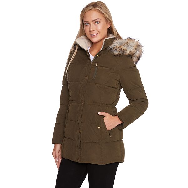 Women s Halitech Faux Fur Hooded Anorak Microfiber Parka