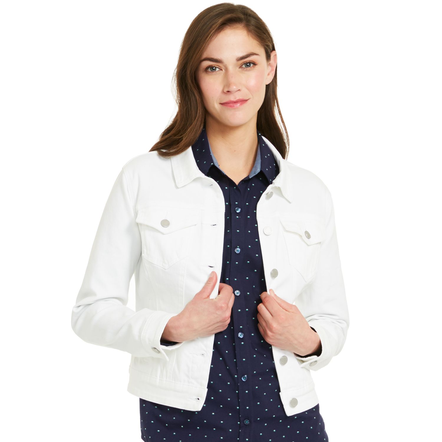 kohls white denim jacket