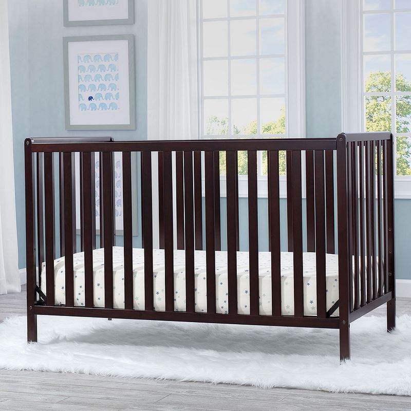 Delta Children Heartland 4-in-1 Convertible Crib, Brown, INFANT