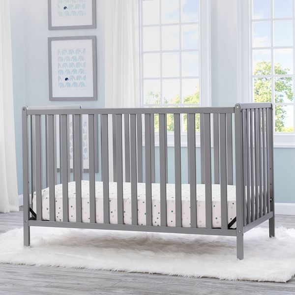 Delta 4 in on sale 1 crib gray