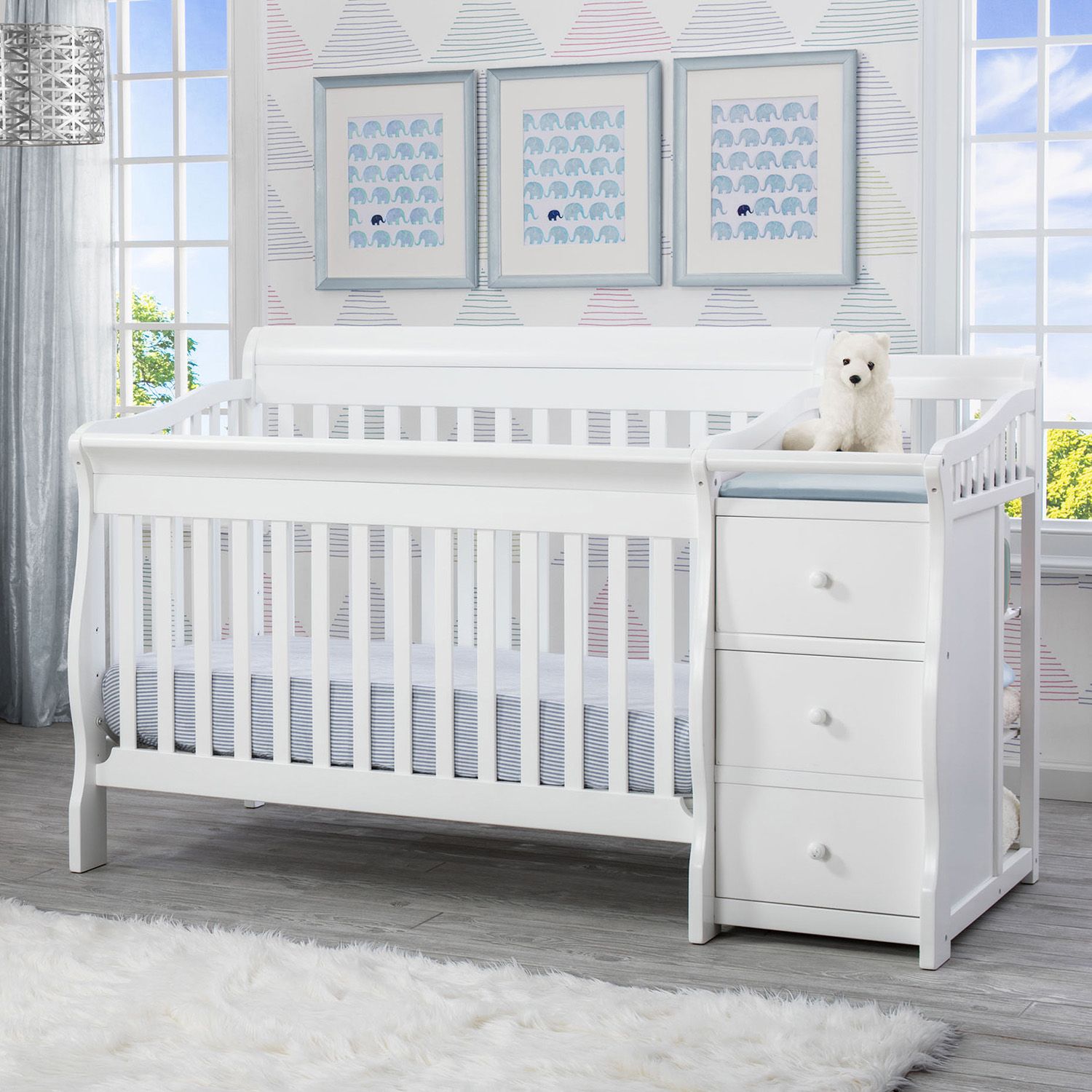 kohls cribs with changing table