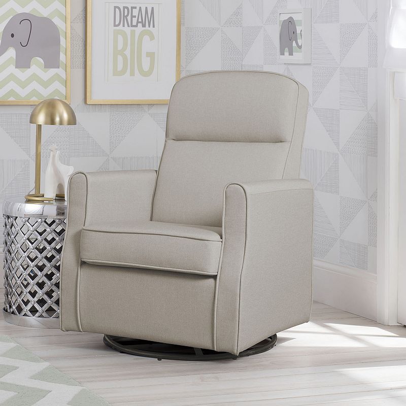 Delta Children Blair Slim Nursery Glider Swivel Rocker Chair - Taupe