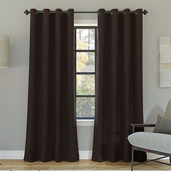 Sun Zero Oslo 100% Blackout Theater Grade Solid Grommet Single Curtain Panel