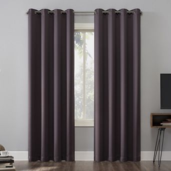 Sun Zero Oslo 100% Blackout Theater Grade Solid Grommet Single Curtain Panel