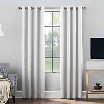 Sun Zero Oslo 100% Blackout Theater Grade Solid Grommet Single Curtain Panel