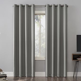 Sun Zero Oslo 100% Blackout Theater Grade Solid Grommet Single Curtain Panel
