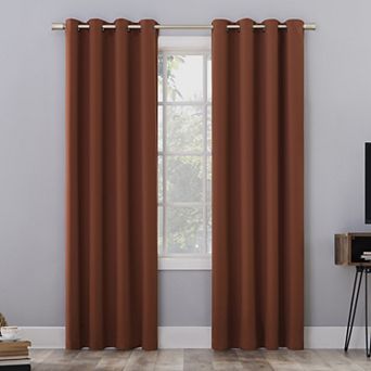 Sun Zero Oslo 100% Blackout Theater Grade Solid Grommet Single Curtain Panel