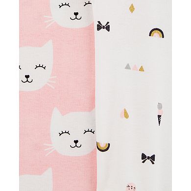 Baby Girl Carter's 5-pack Cat Graphic Bodysuits