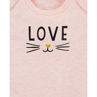 Baby Girl Carter's 5-pack Cat Graphic Bodysuits