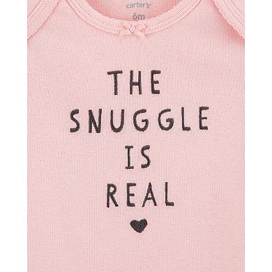Baby Girl Carter's "The Snuggle Is Real"  5-pack Graphic Bodysuits