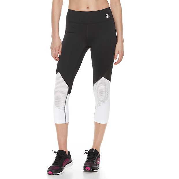 Women's FILA SPORT® Mesh Panel Capri Leggings