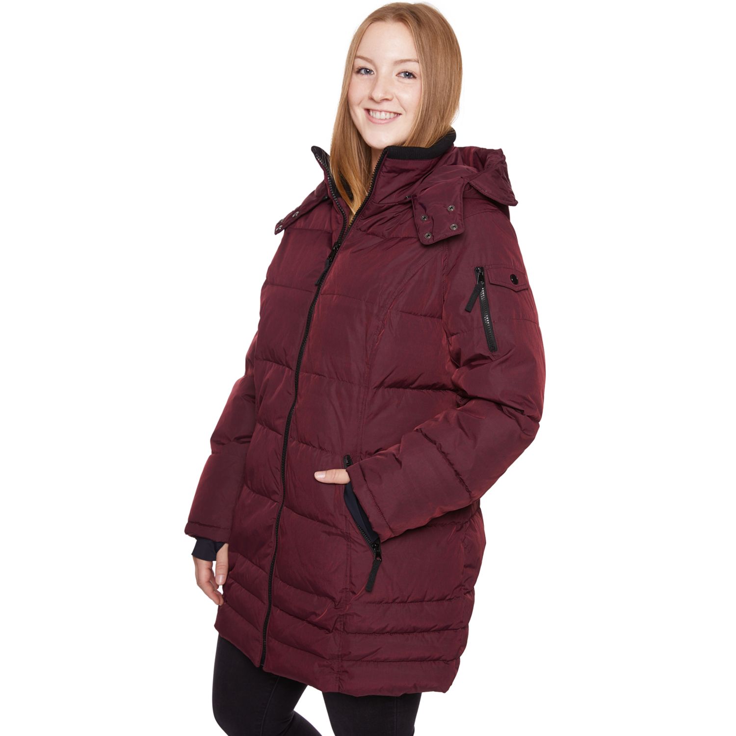 women's halitech hooded heavyweight puffer jacket