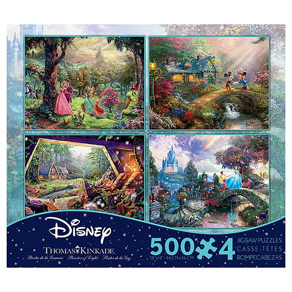 Thomas Kinkade Disney 4 in 1 500 pc Puzzles, 1 - Pay Less Super