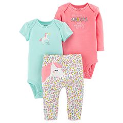 Baby Girl Carters  Piece Unicorn Bodysuit Pants Set