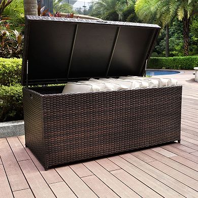 Crosley Palm Harbor Patio Wicker Storage Bin