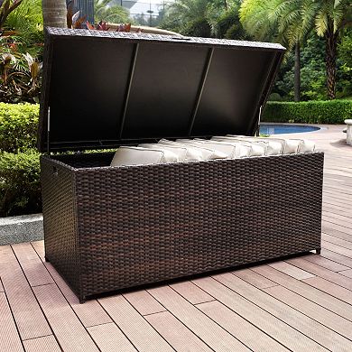 Crosley Furniture Palm Harbor Patio Wicker Storage Bin