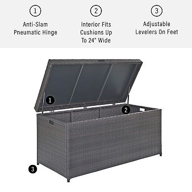 Crosley Palm Harbor Patio Wicker Storage Bin
