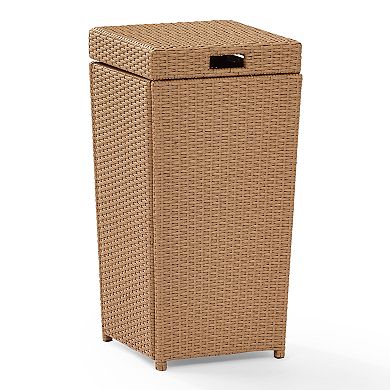 Crosley Palm Harbor Patio Wicker Trash Can