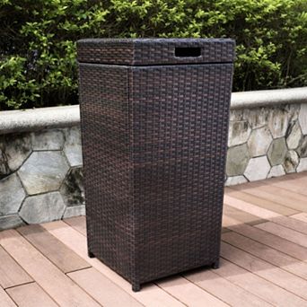 Crosley Palm Harbor Patio Wicker Trash Can