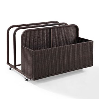 Crosley Palm Harbor Patio Wicker Float Caddy Storage Bin