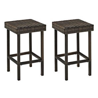Crosley Palm Harbor Patio Wicker Counter Stool 2 pc Set