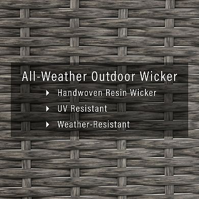 Crosley Palm Harbor Patio Wicker Bar Stool 2-piece Set