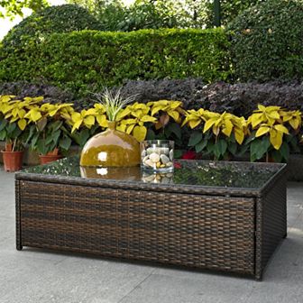 Crosley Palm Harbor Patio Wicker Coffee Table