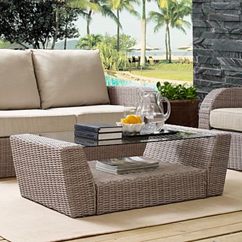 Crosley Furniture St Augustine Patio Wicker Coffee Table