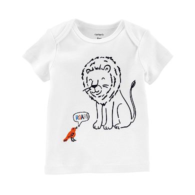 Baby Boy Carter's Graphic Tee, Hooded Cardigan & Lion Pants Set