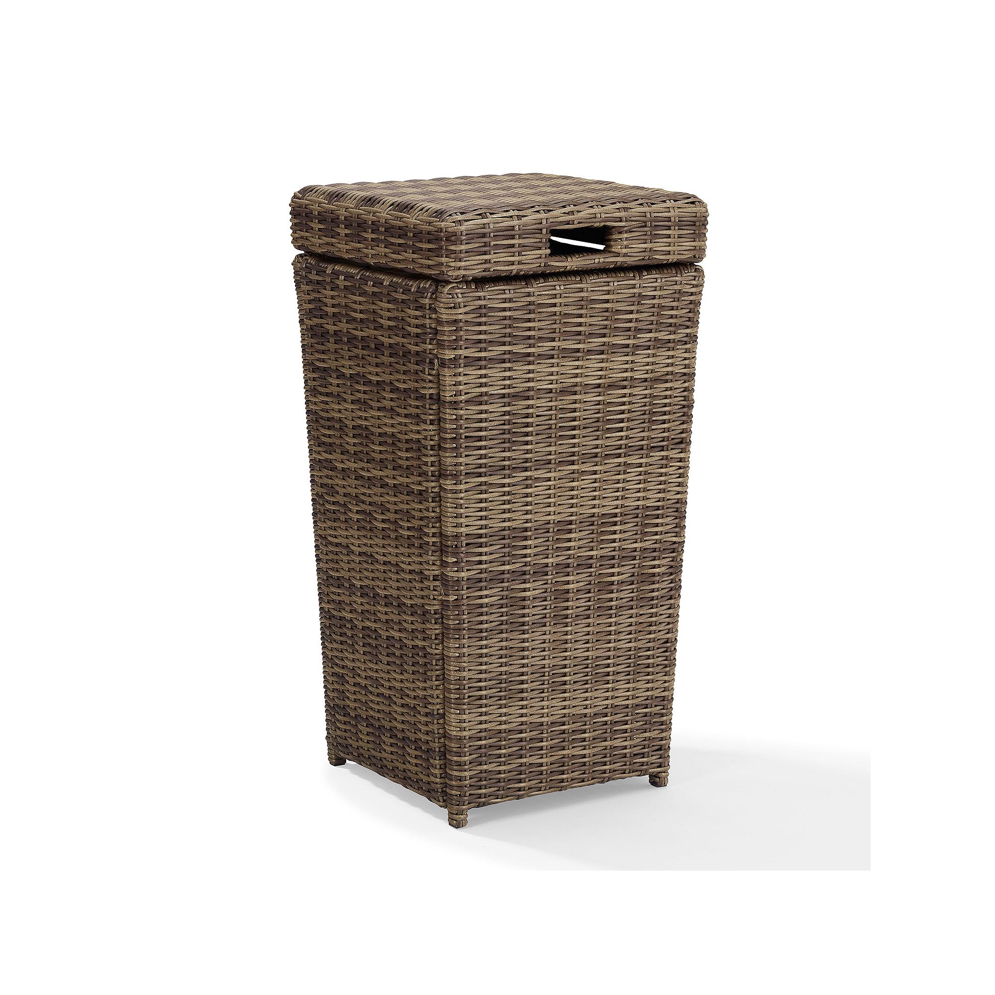 Crosley Bradenton Patio Trash Can, Brown