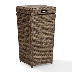 Crosley Furniture Palm Harbor Patio Wicker Trash Can