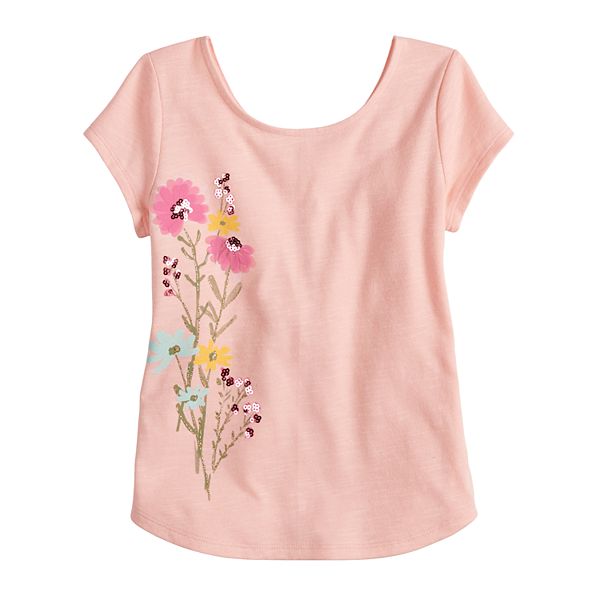 Girls 4-12 Sonoma Goods For Life® Shirttail-Hem Graphic Tee