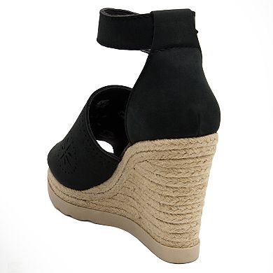 sugar Heated Women's Espadrille Platform Wedge Sandals