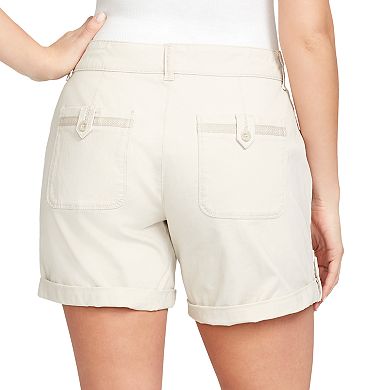 Women's Gloria Vanderbilt Misha Twill Button-Tab Shorts