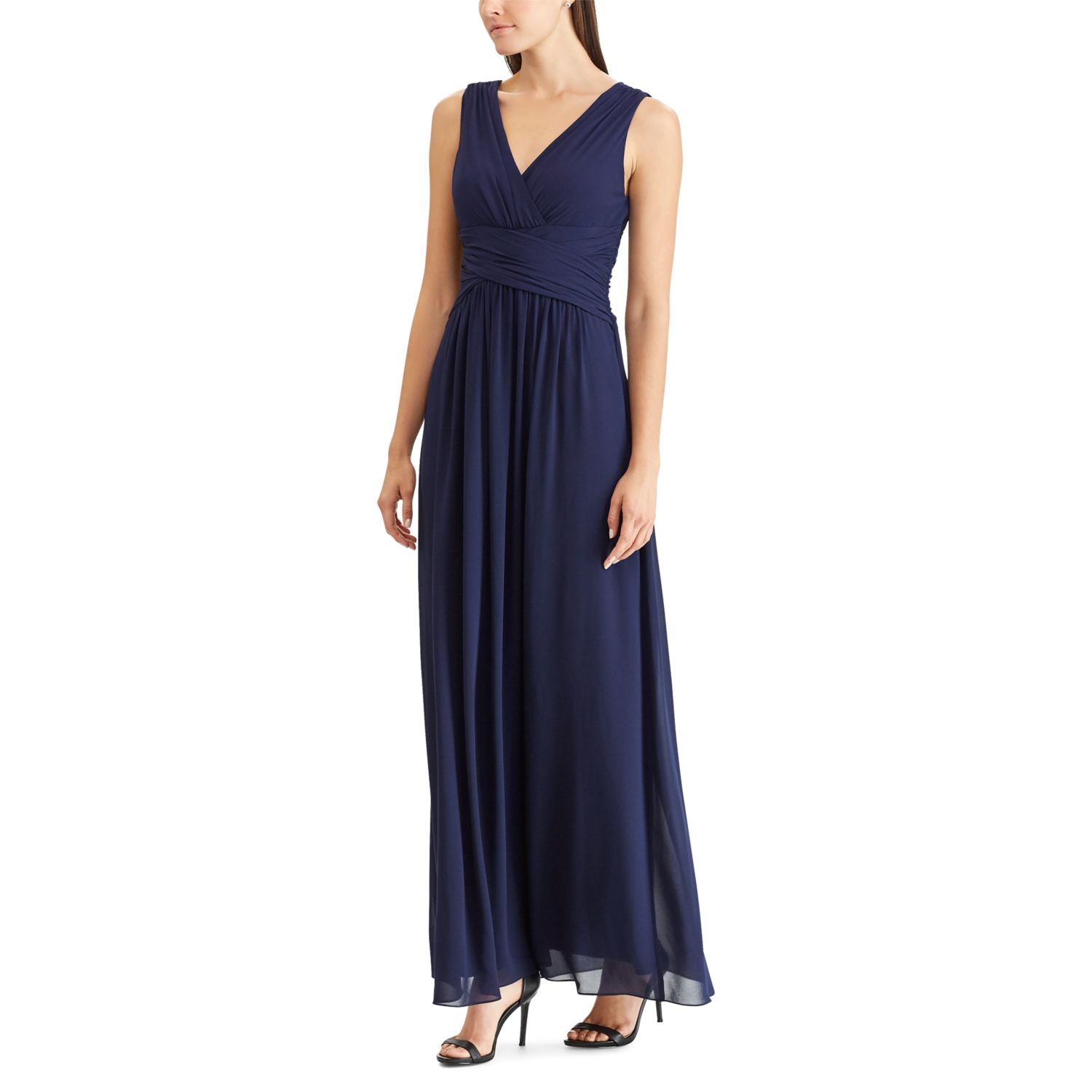 women's chaps surplice empire evening dress