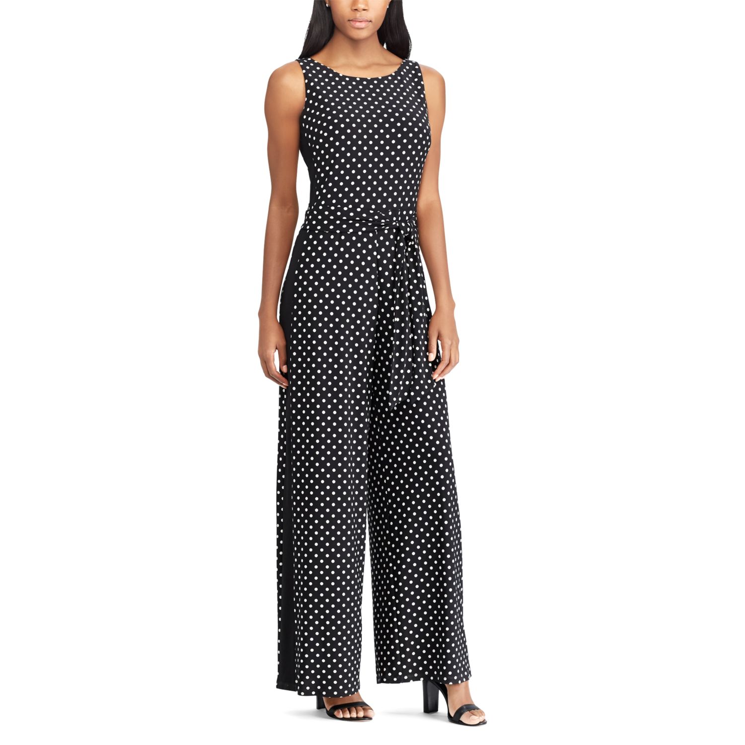 polka dot petite jumpsuit