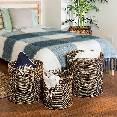 Honey-Can-Do Coastal Collection 3-piece Nesting Storage Bin Set