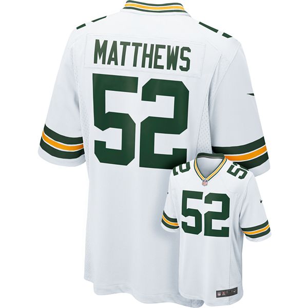 Men's Nike Green Bay Packers Clay Matthews Game NFL Replica ...