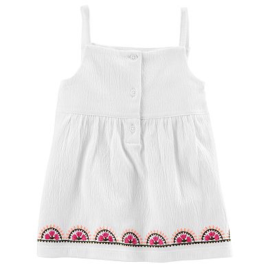 Toddler Girl Carter's Embroidered Tank Top