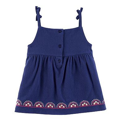 Toddler Girl Carter's Embroidered Tank Top