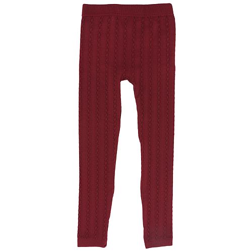 Girls 716 CableKnit FleeceLined Leggings