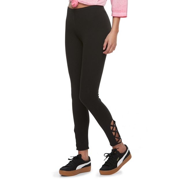 Kohls juniors black leggings sale