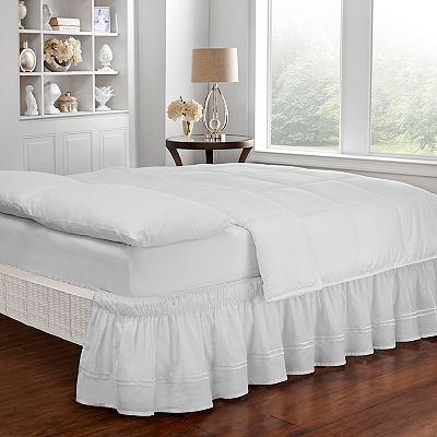 Embroidered bed skirt queen best sale